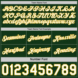 Custom Reversible Green White-Gold Double Side Star Sublimation Basketball Suit Jersey