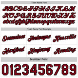 Custom Reversible Crimson White-Black Double Side Star Sublimation Basketball Suit Jersey