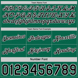 Custom Reversible Kelly Green Black-White Double Side Star Sublimation Basketball Suit Jersey