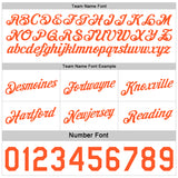 Custom Reversible Orange White Double Side Star Sublimation Basketball Suit Jersey