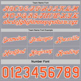 Custom Reversible Orange White-Gray Double Side Star Sublimation Basketball Suit Jersey