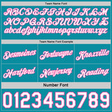 Custom Reversible Teal White-Pink Double Side Star Sublimation Basketball Suit Jersey