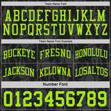 Custom Black-Neon Green Side Panel Stripe Sun Flame Reversible Double Side Sublimation Basketball Set Jersey