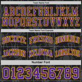 Custom Black Purple-Gold Side Panel Stripe Sun Flame Reversible Double Side Sublimation Basketball Set Jersey