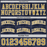 Custom Navy Old Gold-White Side Panel Stripe Sun Flame Reversible Double Side Sublimation Basketball Set Jersey