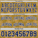 Custom Navy Old Gold-White Side Panel Stripe Sun Flame Reversible Double Side Sublimation Basketball Set Jersey