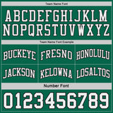 Custom Black White-Kelly Green Side Panel Geometric Chevron Reversible Double Side Sublimation Basketball Set Jersey