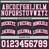 Custom Black White-Pink Side Panel Geometric Chevron Reversible Double Side Sublimation Basketball Set Jersey