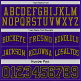 Custom Black Purple-Old Gold Side Panel Geometric Chevron Reversible Double Side Sublimation Basketball Set Jersey
