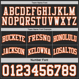 Custom Black White-Orange Side Panel Geometric Chevron Reversible Double Side Sublimation Basketball Set Jersey