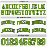 Custom Black White-Neon Green Side Panel Geometric Chevron Reversible Double Side Sublimation Basketball Set Jersey