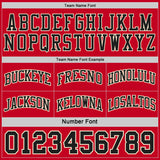 Custom Black Red-Cream Side Panel Geometric Chevron Reversible Double Side Sublimation Basketball Set Jersey