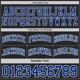 Custom Black Royal-White Side Panel Geometric Chevron Reversible Double Side Sublimation Basketball Set Jersey
