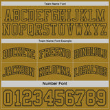 Custom Black-Old Gold Side Panel Geometric Chevron Reversible Double Side Sublimation Basketball Set Jersey
