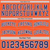 Custom Royal Orange-White Side Panel Geometric Chevron Reversible Double Side Sublimation Basketball Set Jersey