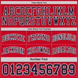 Custom Navy Red-White Side Panel Geometric Chevron Reversible Double Side Sublimation Basketball Set Jersey