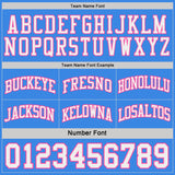 Custom Pink White-Powder Blue Side Panel Geometric Chevron Reversible Double Side Sublimation Basketball Set Jersey