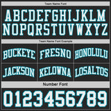 Custom Black White-Teal Side Panel Geometric Chevron Reversible Double Side Sublimation Basketball Set Jersey