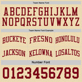Custom Maroon-Cream Side Panel Geometric Chevron Reversible Double Side Sublimation Basketball Set Jersey