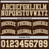 Custom Brown-Cream Side Panel Geometric Chevron Reversible Double Side Sublimation Basketball Set Jersey
