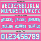 Custom Pink White-Sky Blue Side Panel Geometric Chevron Reversible Double Side Sublimation Basketball Set Jersey