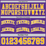Custom Purple Gold-White Side Panel Geometric Chevron Reversible Double Side Sublimation Basketball Set Jersey