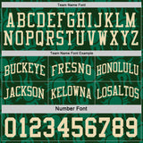 Custom Green-Cream Side Panel Stripe Sun Flame Reversible Double Side Sublimation Basketball Set Jersey
