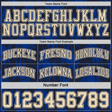 Custom Navy-Cream Side Panel Stripe Sun Flame Reversible Double Side Sublimation Basketball Set Jersey