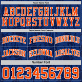 Custom Royal Orange-White Side Panel Stripe Sun Flame Reversible Double Side Sublimation Basketball Set Jersey