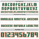 Custom White Kelly Green-Orange Side Panel Stripe Geometric V-Cut Color Block Reversible Double Side Sublimation Basketball Set Jersey