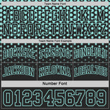 Custom Black-Ice Blue Side Panel Stripe Gradient Geometric Honeycomb Reversible Double Side Sublimation Basketball Set Jersey