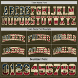 Custom Olive Vintage USA Flag Cream-Maroon Camo Side Panel Stripe Reversible Double Side Sublimation Basketball Set Jersey