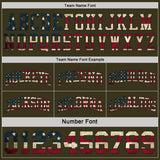Custom Black(Olive) Vintage USA Flag-Cream Camo Side Panel Stripe Reversible Double Side Sublimation Basketball Set Jersey