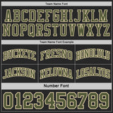 Custom Black Olive-Cream Woodland Camo Side Panel Stripe Reversible Double Side Sublimation Basketball Set Jersey