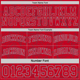 Custom Red Gray-White Side Panel Stripe Stars Geometric Shatter Starburst Reversible Double Side Sublimation Basketball Set Jersey