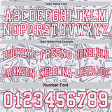 Custom Red Gray-White Side Panel Stripe Stars Geometric Shatter Starburst Reversible Double Side Sublimation Basketball Set Jersey