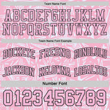 Custom Black White-Light Pink Side Panel Stripe Stars Geometric Shatter Starburst Reversible Double Side Sublimation Basketball Set Jersey