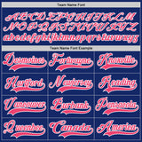 Custom Royal Neon Pink-White Hockey Lace Neck Jersey
