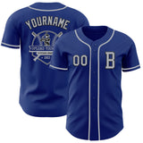 Custom Royal Gray-Black Authentic Baseball Jersey