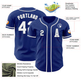 Custom Royal White-Gray Authentic Baseball Jersey