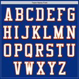 Custom Royal White-Orange Authentic Baseball Jersey
