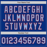 Custom Royal Light Blue-Red Authentic Baseball Jersey