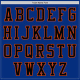 Custom Royal Black-Orange Authentic Baseball Jersey