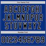 Custom Royal Black-White Authentic Baseball Jersey