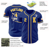 Custom Royal Gold-White Authentic Baseball Jersey
