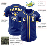 Custom Royal White-Yellow Authentic Baseball Jersey