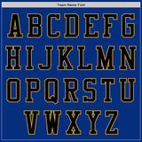 Custom Royal Black-Old Gold Authentic Baseball Jersey