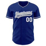 Custom Royal Gray-White Authentic Baseball Jersey