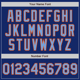 Custom Royal Powder Blue-Orange Authentic Baseball Jersey