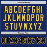 Custom Royal Black-Yellow Authentic Baseball Jersey